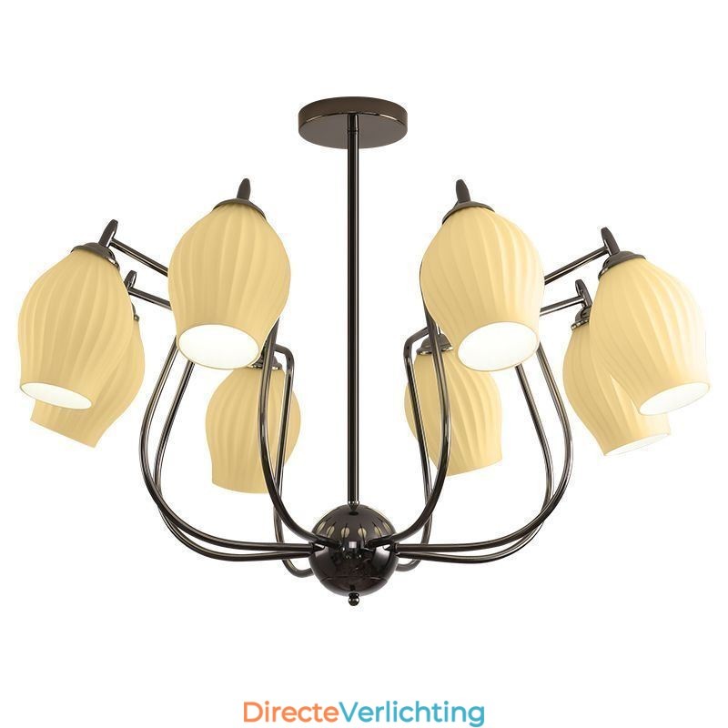 Nordic Hanglamp Creatieve Smeedijzeren Pistool Zwarte Stamen Plafondlamp
