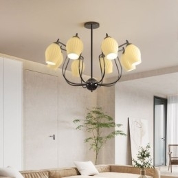 Nordic Hanglamp Creatieve Smeedijzeren Pistool Zwarte Stamen Plafondlamp