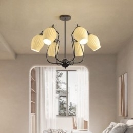 Nordic Hanglamp Creatieve Smeedijzeren Pistool Zwarte Stamen Plafondlamp