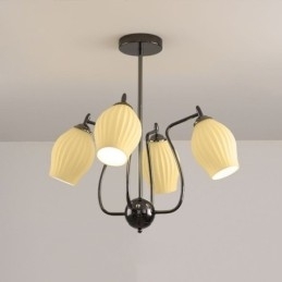 Nordic Hanglamp Creatieve Smeedijzeren Pistool Zwarte Stamen Plafondlamp