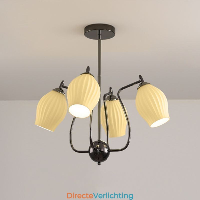 Nordic Hanglamp Creatieve Smeedijzeren Pistool Zwarte Stamen Plafondlamp