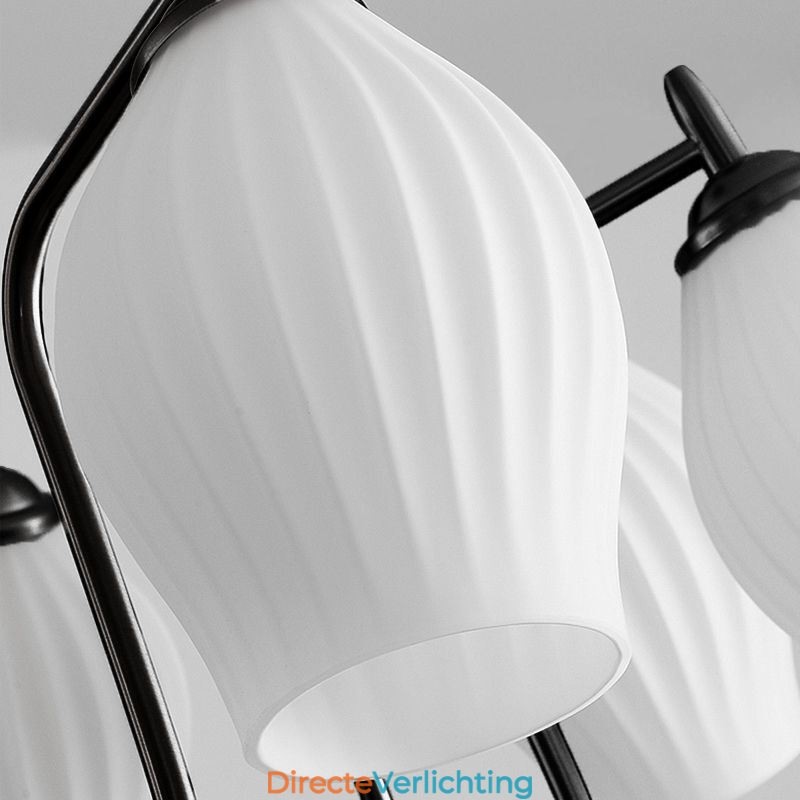 Nordic Hanglamp Creatieve Smeedijzeren Pistool Zwarte Stamen Plafondlamp