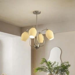 Nordic Hanglamp Creatief Smeedijzer Zand Nikkel Bloem Stamen Plafondlamp