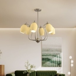 Nordic Hanglamp Creatief Smeedijzer Zand Nikkel Bloem Stamen Plafondlamp