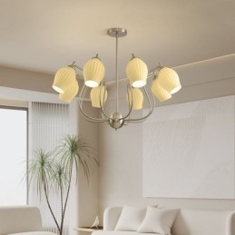 Nordic Hanglamp Creatief Smeedijzer Zand Nikkel Bloem Stamen Plafondlamp