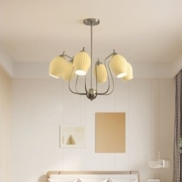 Nordic Hanglamp Creatief Smeedijzer Zand Nikkel Bloem Stamen Plafondlamp