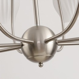 Nordic Hanglamp Creatief Smeedijzer Zand Nikkel Bloem Stamen Plafondlamp