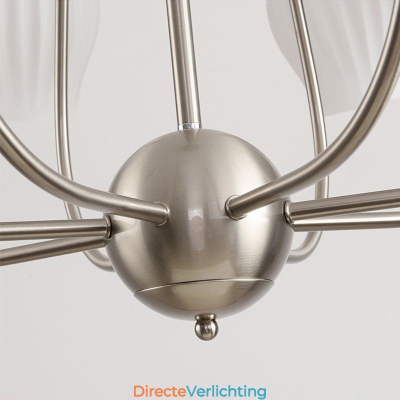 Nordic Hanglamp Creatief Smeedijzer Zand Nikkel Bloem Stamen Plafondlamp