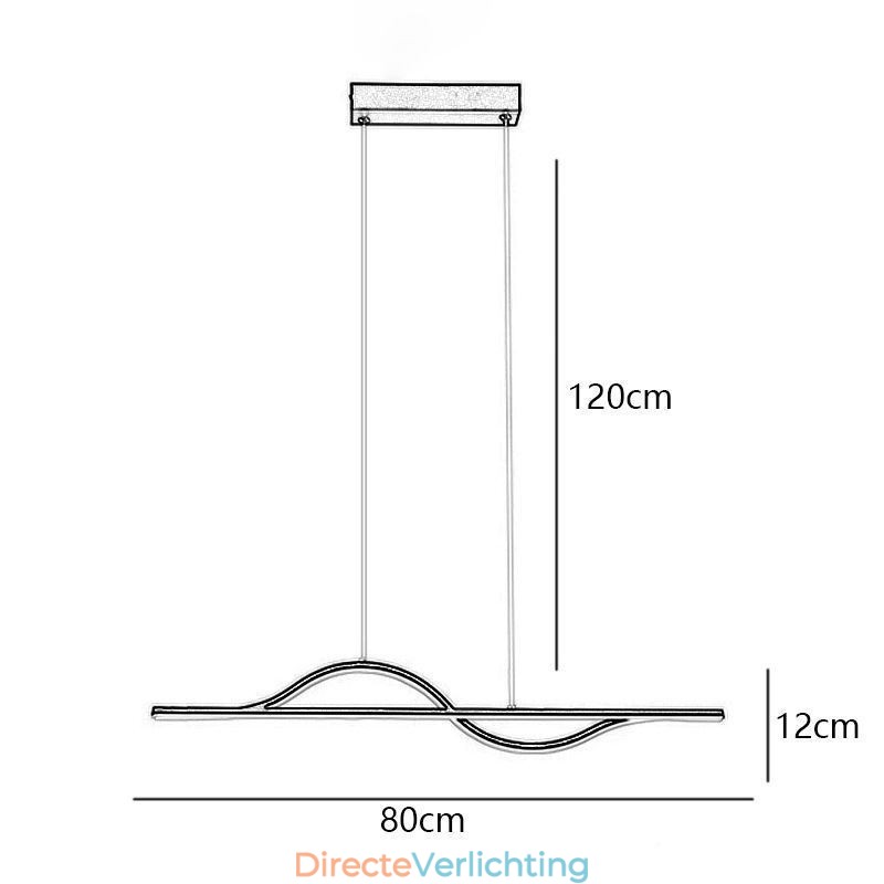 Stijlvolle hanglamp aluminium Art Wave plafondlamp