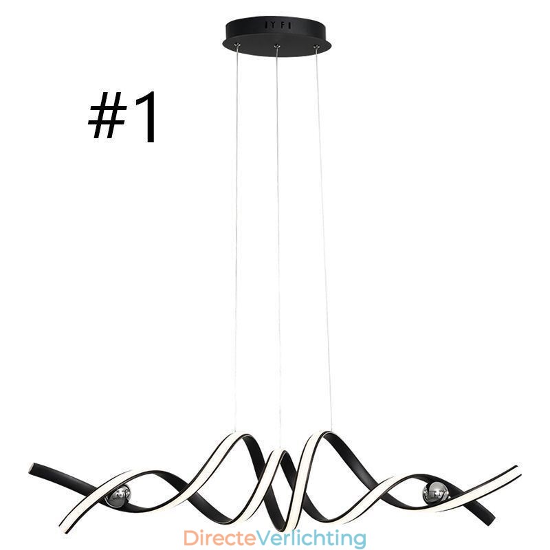 Minimalistische hanglamp Aluminium Art Minimalistische spiraalplafondlamp
