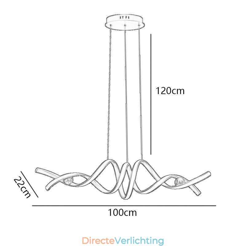Minimalistische hanglamp Aluminium Art Minimalistische spiraalplafondlamp