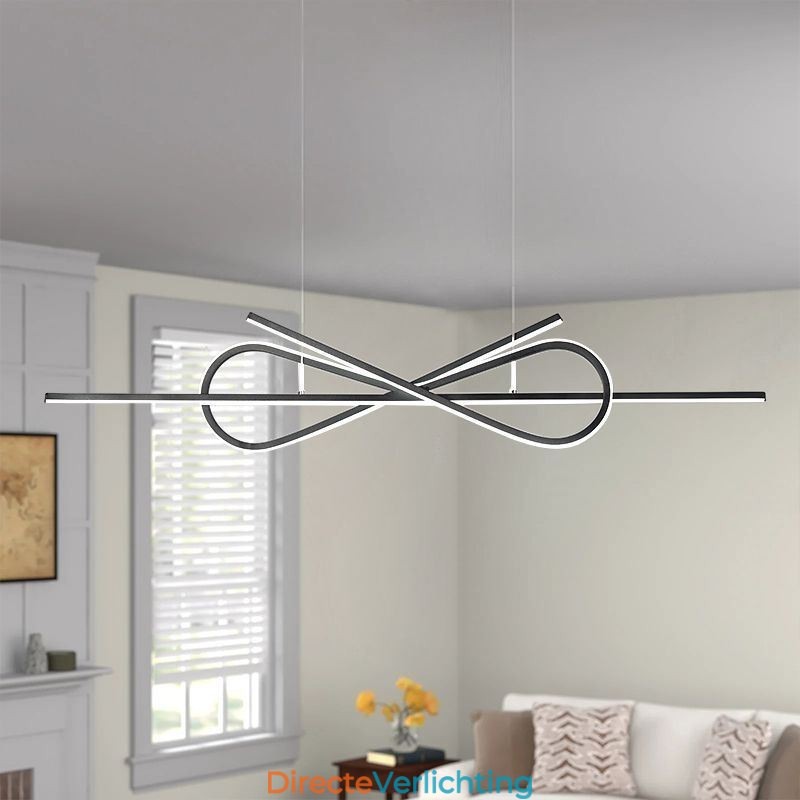 Eenvoudige hanglamp aluminium kunst strik plafondlamp