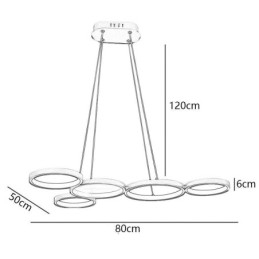 Stijlvolle hanglamp aluminium kunst plafondlamp
