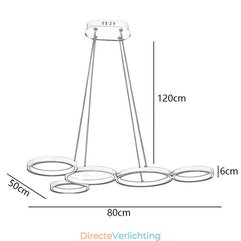 Stijlvolle hanglamp aluminium kunst plafondlamp