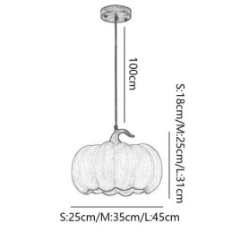Creatieve Pompoen Hanglamp Japanse Retro Plafondlamp Plafondlamp