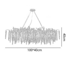 Nordic Hanglamp Gouden Tak G9 Glazen Kroonluchter