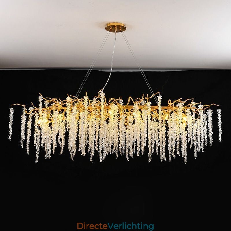 Nordic Hanglamp Gouden Tak G9 Glazen Kroonluchter