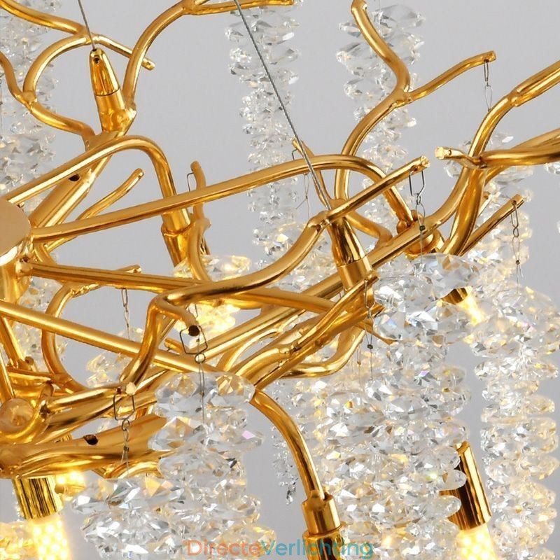 Nordic Hanglamp Gouden Tak G9 Glazen Kroonluchter