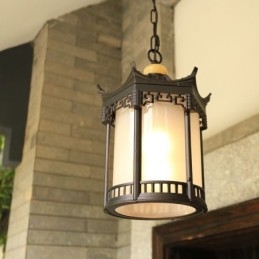 Chinese Buitenlamp Waterdichte Zeshoekige Prieel Hanglamp