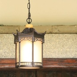 Chinese Buitenlamp Waterdichte Zeshoekige Prieel Hanglamp