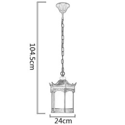 Chinese Buitenlamp Waterdichte Zeshoekige Prieel Hanglamp
