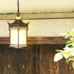 Chinese Buitenlamp Waterdichte Zeshoekige Prieel Hanglamp