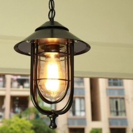 Amerikaanse Retro Buitenlamp Waterdichte Vogelkooi Vorm Hanglamp Tuin