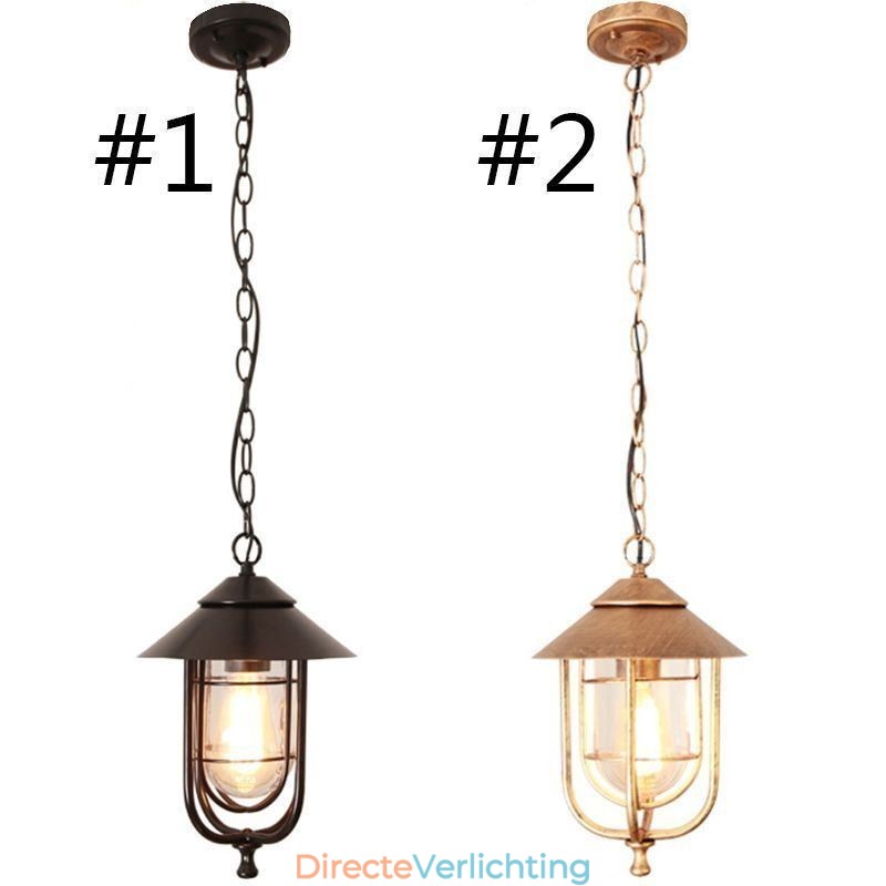 Amerikaanse Retro Buitenlamp Waterdichte Vogelkooi Vorm Hanglamp Tuin