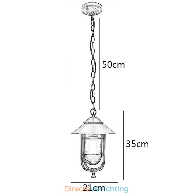 Amerikaanse Retro Buitenlamp Waterdichte Vogelkooi Vorm Hanglamp Tuin