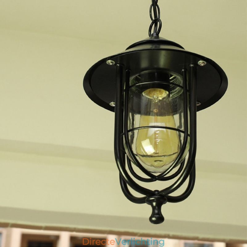 Amerikaanse Retro Buitenlamp Waterdichte Vogelkooi Vorm Hanglamp Tuin