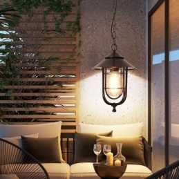 Amerikaanse Retro Buitenlamp Waterdichte Vogelkooi Vorm Hanglamp Tuin
