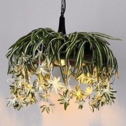 Home Hanglamp Industriële Stijl Kunstmatige Plant Versierde Kroonluchter