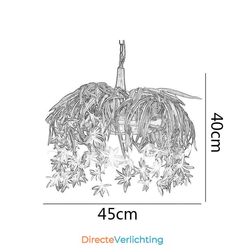 Home Hanglamp Industriële Stijl Kunstmatige Plant Versierde Kroonluchter