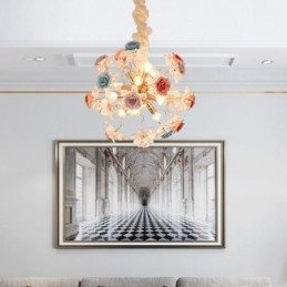 Decoratieve hanglamp moderne kristallen bloemenkroonluchter
