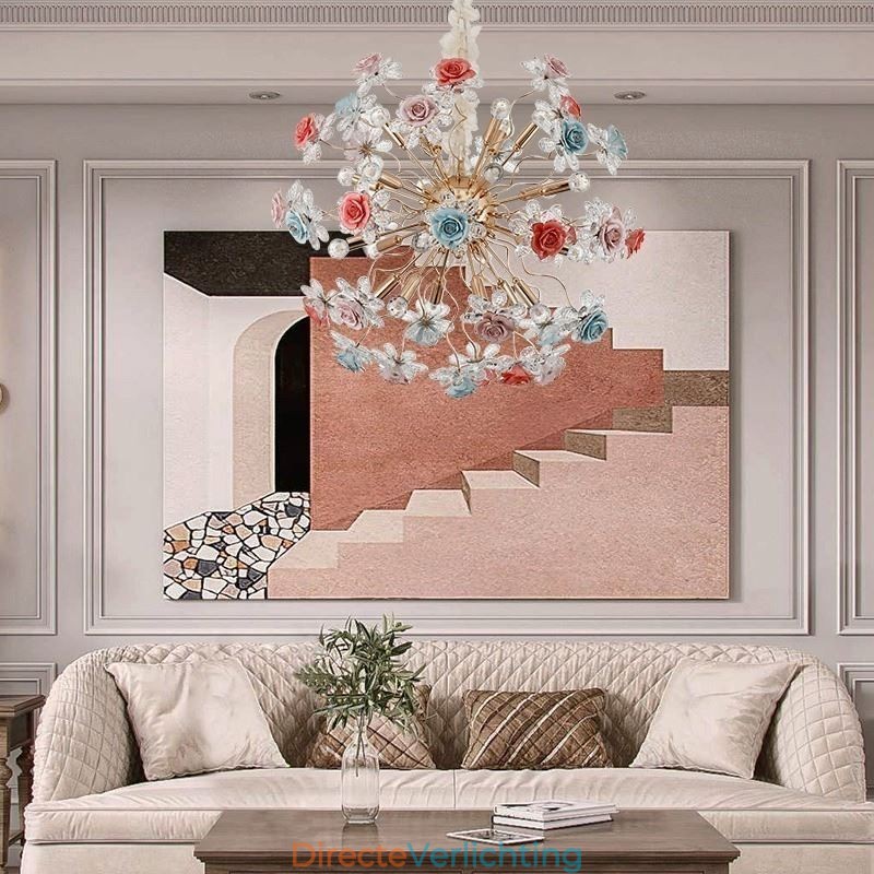 Decoratieve hanglamp moderne kristallen bloemenkroonluchter