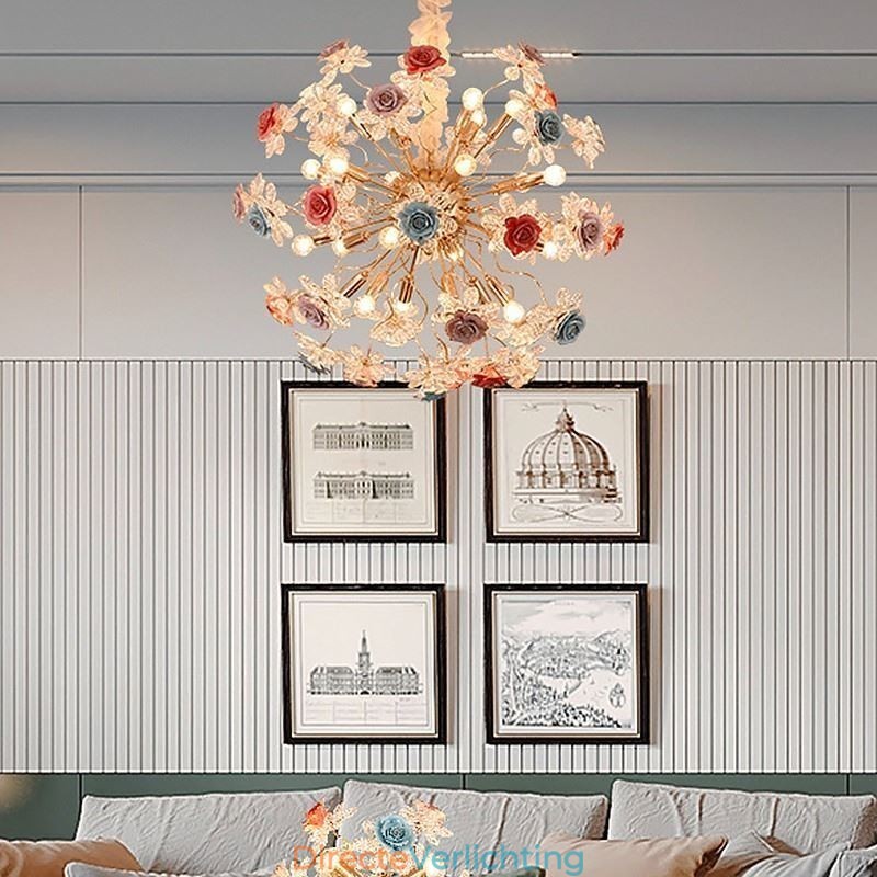 Decoratieve hanglamp moderne kristallen bloemenkroonluchter