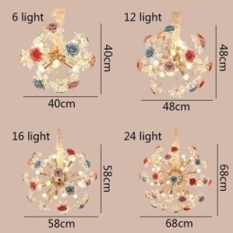 Decoratieve hanglamp moderne kristallen bloemenkroonluchter