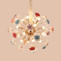 Decoratieve hanglamp moderne kristallen bloemenkroonluchter
