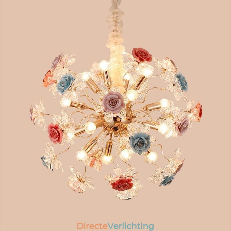 Decoratieve hanglamp moderne kristallen bloemenkroonluchter