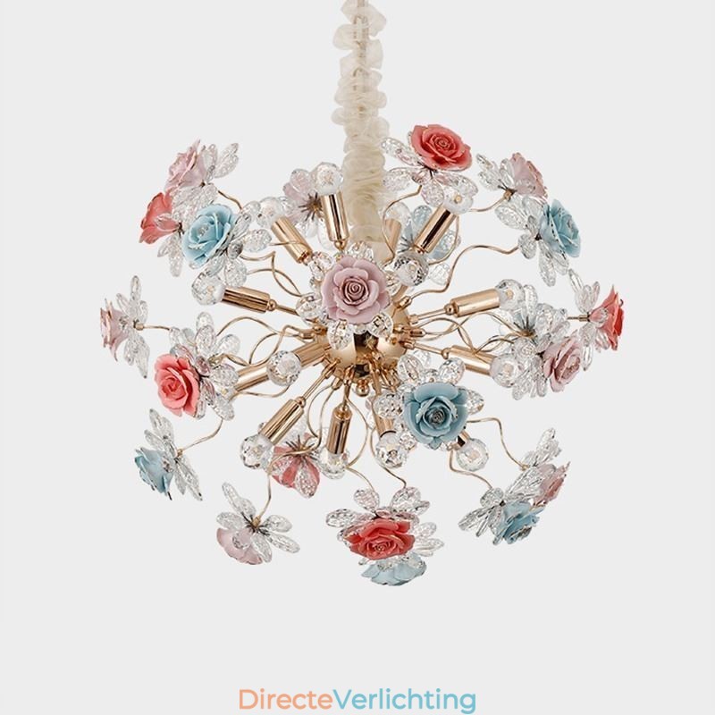 Decoratieve hanglamp moderne kristallen bloemenkroonluchter