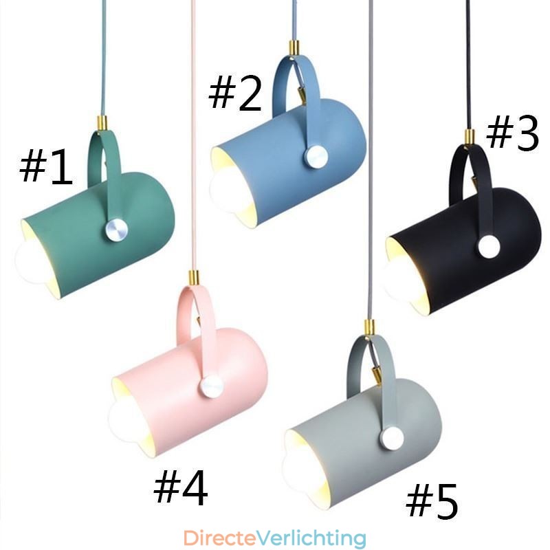 Nordic kleurrijke hanglamp Macaron enkele kop hanglamp