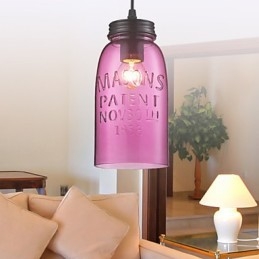 1-lichts moderne glazen hanglamp in transparant bubbelontwerp