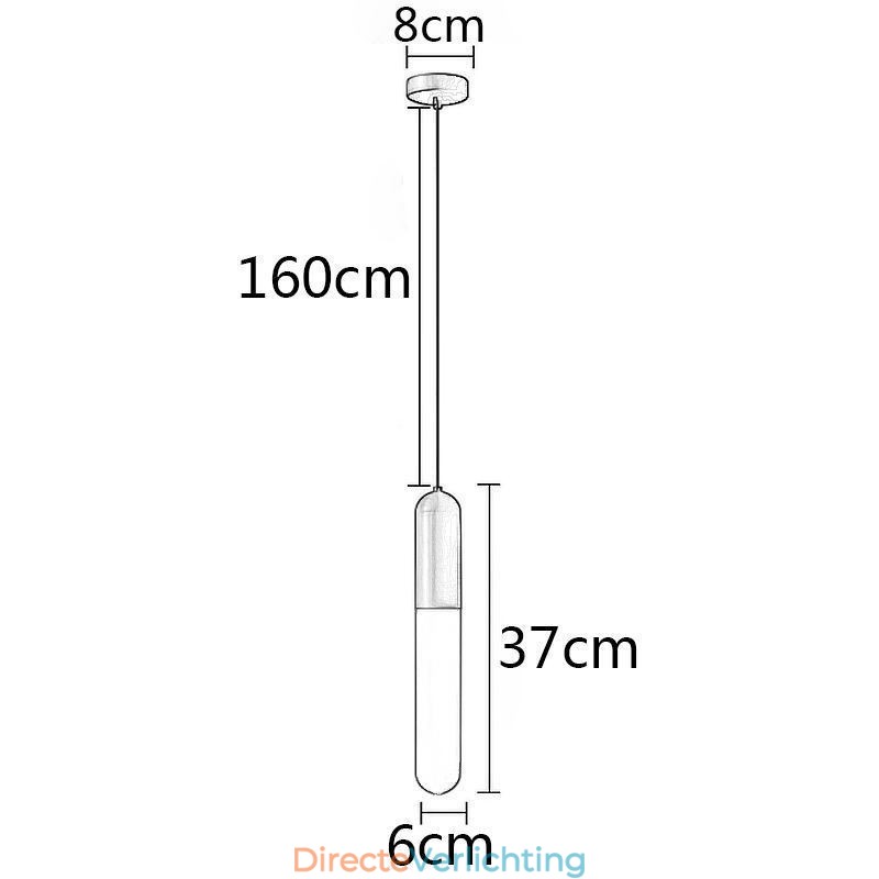 Moderne matte hanglamp geborstelde hanglamp