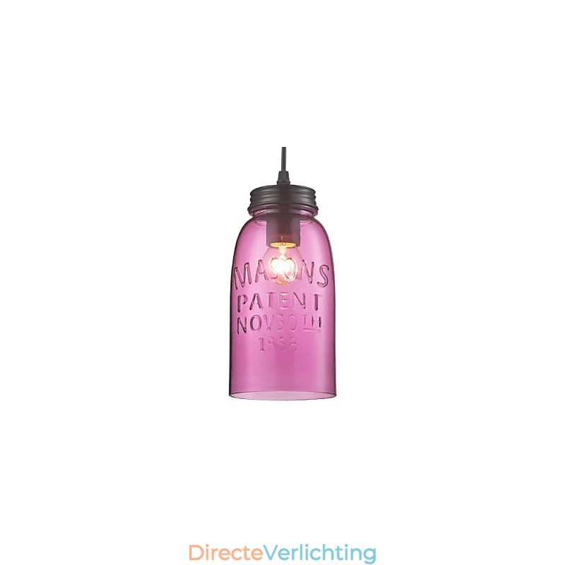 1-lichts moderne glazen hanglamp in transparant bubbelontwerp