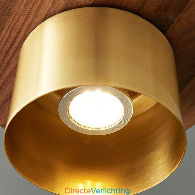 Moderne hanglamp, één licht, messing hanglamp, eiland