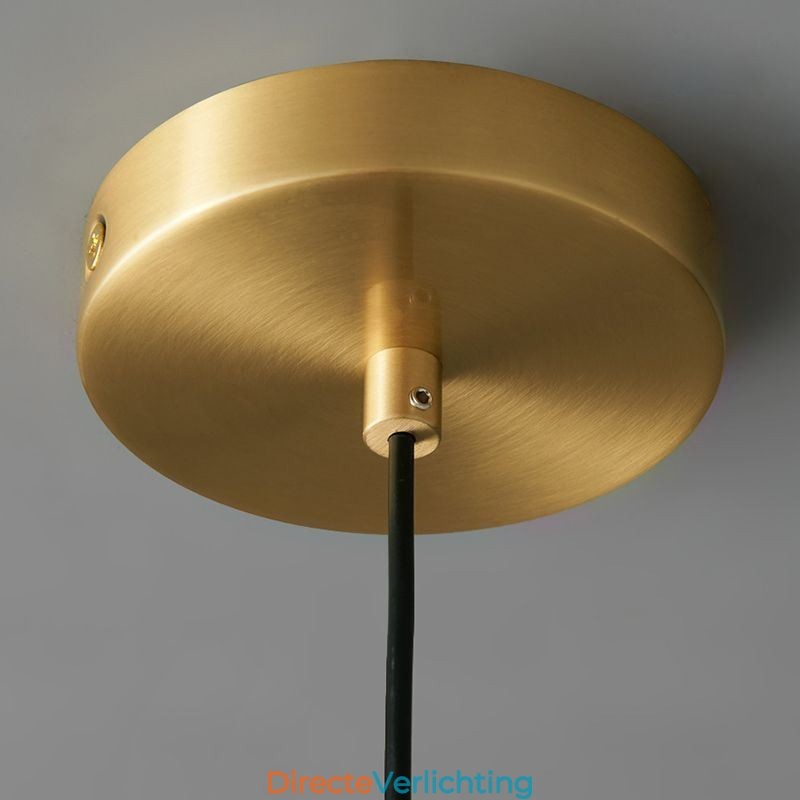 Moderne hanglamp, één licht, messing hanglamp, eiland