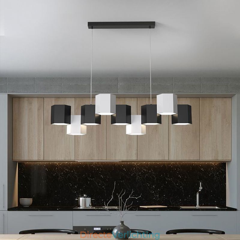 Moderne zeshoekige hanglamp creatieve combinatie hanglamp