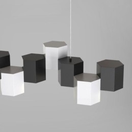 Moderne zeshoekige hanglamp creatieve combinatie hanglamp