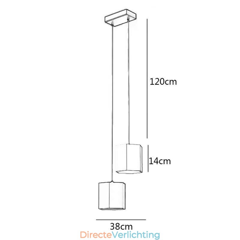 Moderne zeshoekige hanglamp, eenvoudige hanglamp