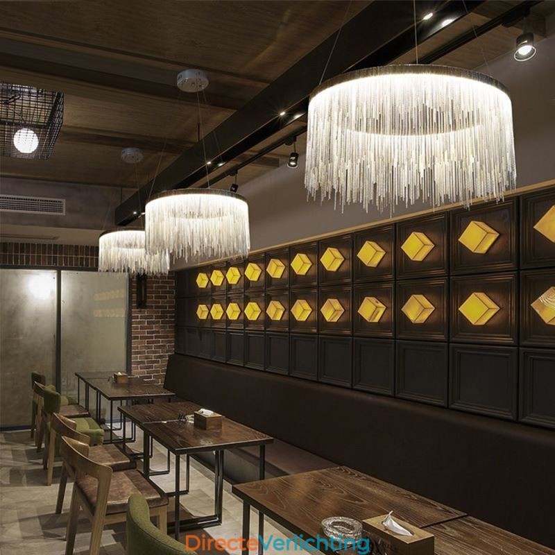 Luxe kwast hanglamp ronde kroonluchter